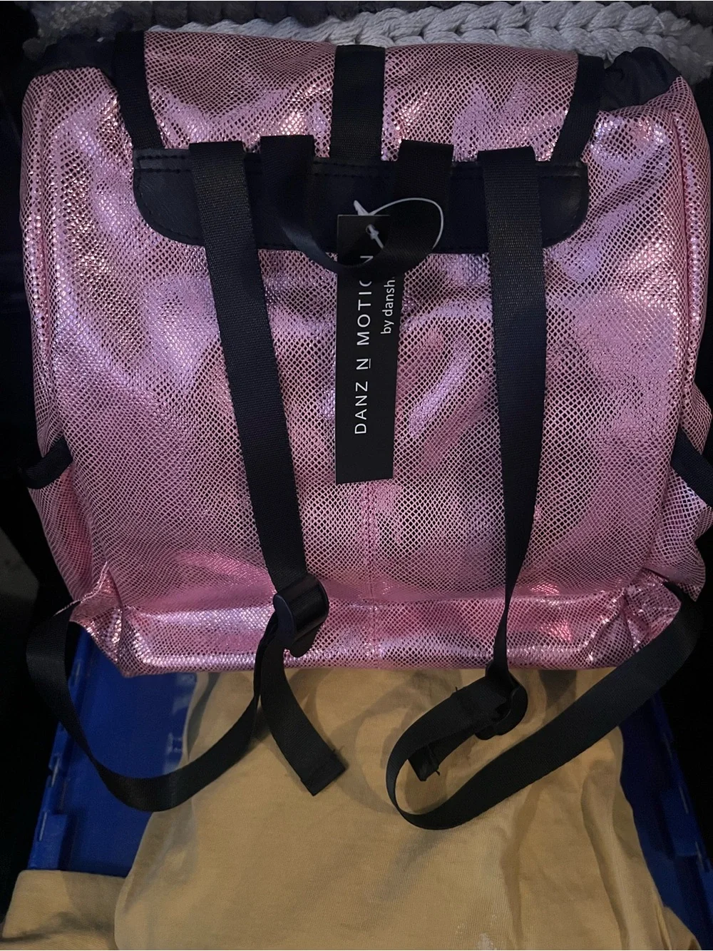 Pink 'Dance' Metallic Backpack - Women's Dance Bag